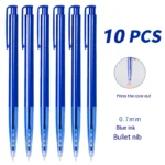 10/60Pcs Deli 0.7mm Ballpoint Pens Fine Tip Smooth Writing for Office School Home Work Blue Black Ink Long Lasting Comfort Grip - Image 6