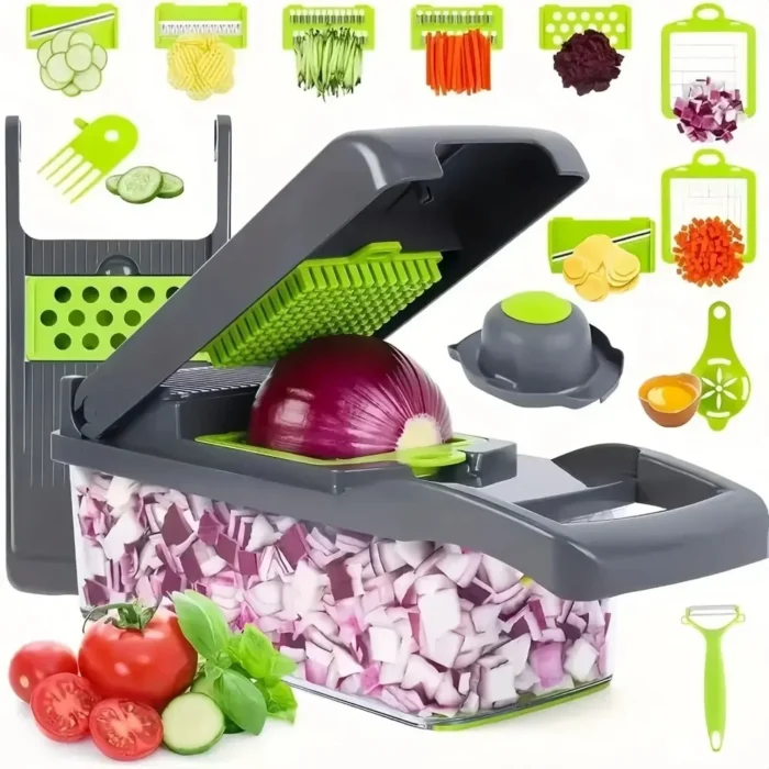 Multifunctional Vegetable Chopper Handle Food Grate Food Chopper Vegetable Slicer Dicer Cut 14/16 in 1 Kitchen Items Cocina - Image 1