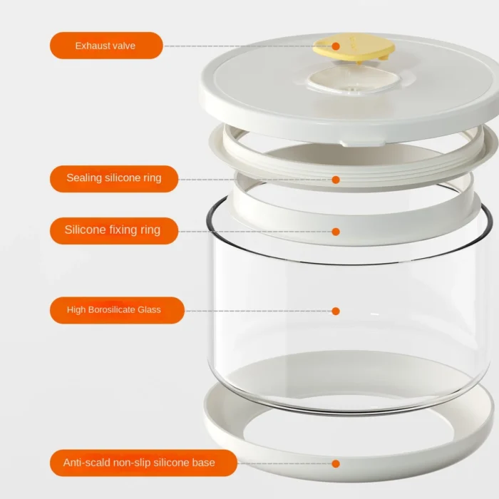 Glass Tupperware Set Airtight Containers Heat Resistant Lunch Box Food Storage for Frozen Rice Salad Bowl and Lid Take Away - Image 5