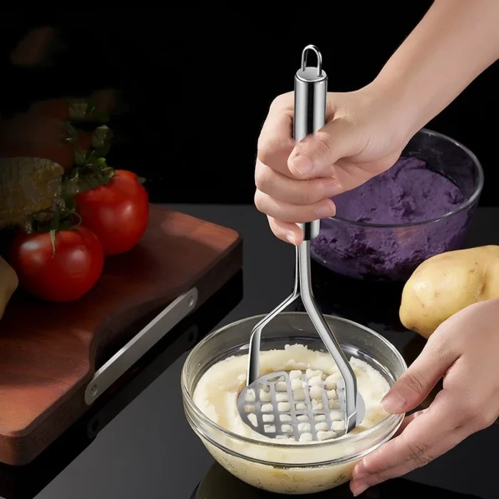 Kitchen Gadget Creative Mud Press Masher Puree Juice Maker Stainless Steel Potatoes Crusher Pusher Fruit Tools Cocina Cozinha - Image 1