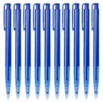 10/60Pcs Deli 0.7mm Ballpoint Pens Fine Tip Smooth Writing for Office School Home Work Blue Black Ink Long Lasting Comfort Grip