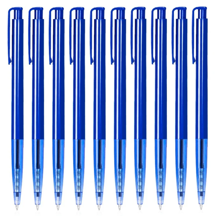 10/60Pcs Deli 0.7mm Ballpoint Pens Fine Tip Smooth Writing for Office School Home Work Blue Black Ink Long Lasting Comfort Grip - Image 1