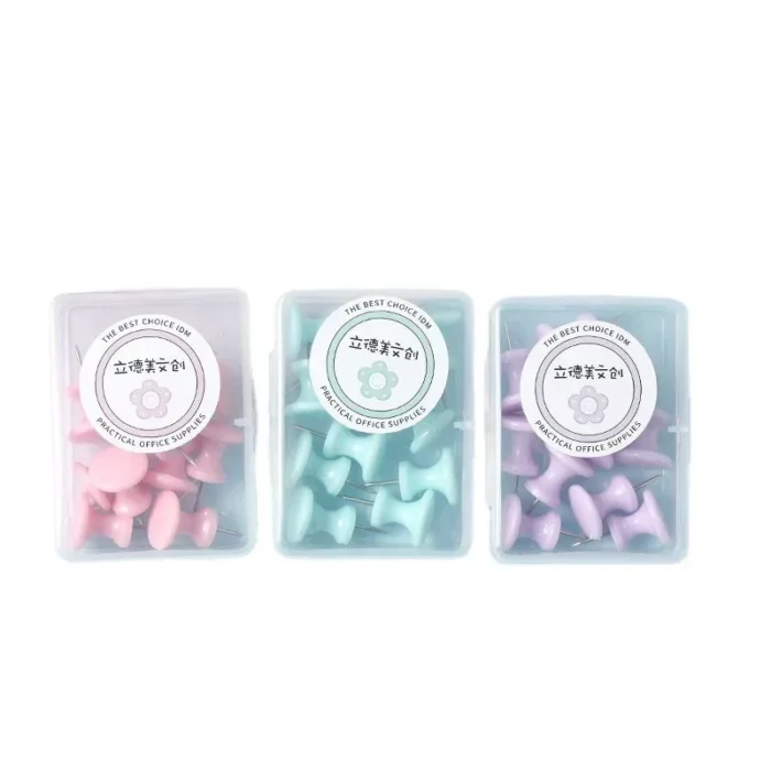 40/10Pcs Pink/Green/Purple Push Pins Thumb Thumbtack Board Pins Drawing Photo Wall Studs Office School Supplies - Image 5