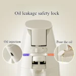 2in1 Oil Spray Bottle 500ml High Borosilicate Glass Cooking Oil Dispensers Olive Oil Sprayer Mister for Air Fryer Salad Baking - Image 3