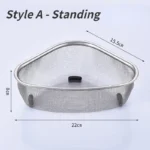 Kitchen Sink Drain Basket Stainless Steel Triangle Food Vegetables Peel Egg Filter Storage Organizer Kitchen Shelf Rack Drainier - Image 6