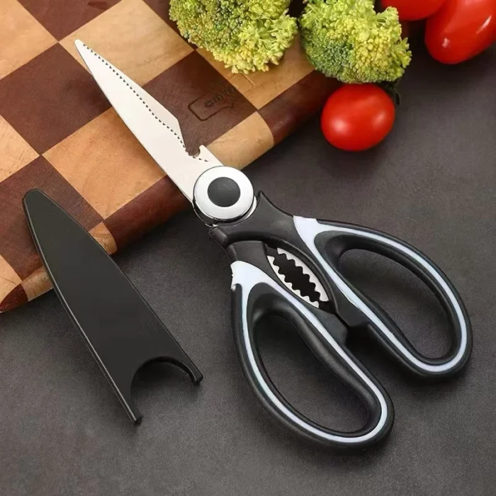 Multifunctional kitchen scissors Household fish cutting meat scissors Stainless steel scissors Multifunctional kitchen scissors - Image 2