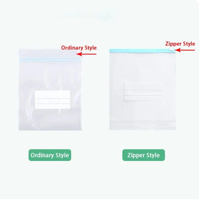 Reusable Zipper Bag Stand Up Zip Shut Plastic Freezer Bag Fruit Vegetable Ziplock Kitchen Food Storage Organizer Pouch - Image 6