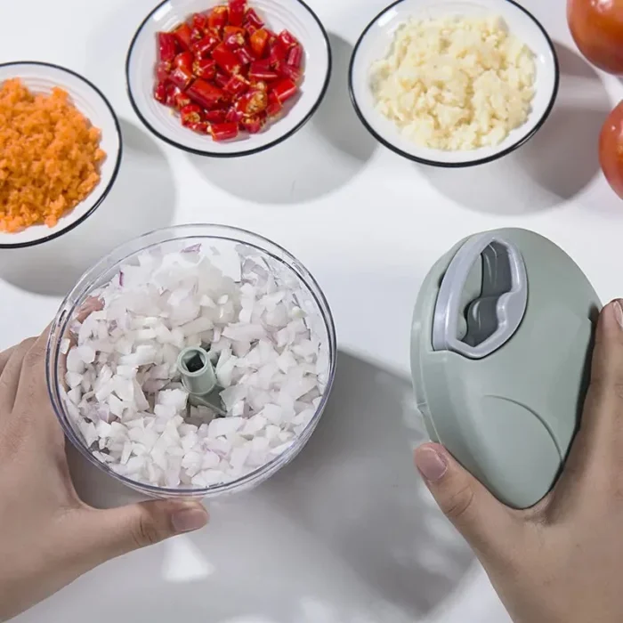500/900ML Manual Meat Mincer Garlic Chopper Hand Pull Press Crusher Vegetable Grinder Chili Onion Cutter Kitchen Cooking Tools - Image 4