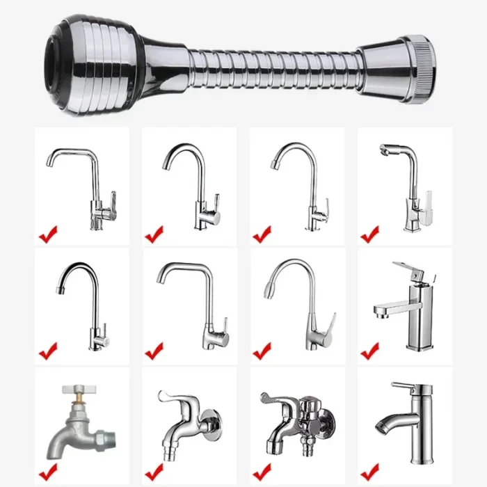 Kitchen Gadgets 2 Modes 360 Rotatable Bubbler High Pressure Faucet Extender Water Saving Bathroom Kitchen Accessories Supplies - Image 2