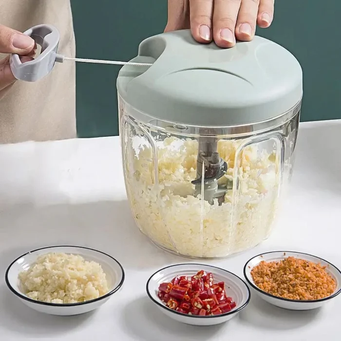 500/900ML Manual Meat Mincer Garlic Chopper Hand Pull Press Crusher Vegetable Grinder Chili Onion Cutter Kitchen Cooking Tools - Image 1
