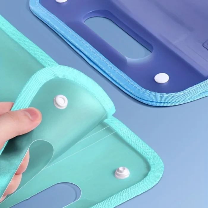 1 A4 Macaron vertical binding file bag Student test paper storage bag 13 cell portable organ bag, office school supplies - Image 6
