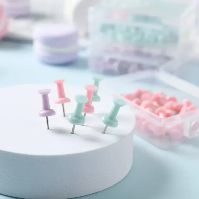 40/10Pcs Pink/Green/Purple Push Pins Thumb Thumbtack Board Pins Drawing Photo Wall Studs Office School Supplies - Image 3