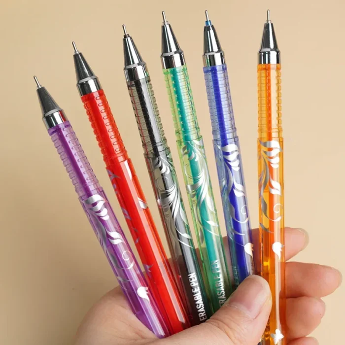 Erasable Pen 0.5mm Set 6 Color Ink Gel Pen Erasable Refill Rod Washable Handle School&Office Writing Stationery Gel Ink Pen - Image 6