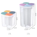 Kitchen Cereals Storage Box Plastic 4 grids Cereals Sealed Jar Food Container Moisture-proof Grain Tank Spaghetti Keep Fresh Box - Image 6