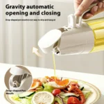 2in1 Oil Spray Bottle 500ml High Borosilicate Glass Cooking Oil Dispensers Olive Oil Sprayer Mister for Air Fryer Salad Baking - Image 2