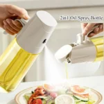 2in1 Oil Spray Bottle 500ml High Borosilicate Glass Cooking Oil Dispensers Olive Oil Sprayer Mister for Air Fryer Salad Baking - Image 6